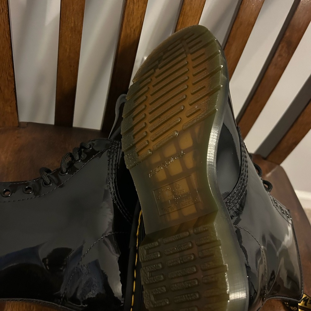 DR. MARTENS 11821 Women's Boot Patent‎ Leather Combat Boots Black size 5 - Picture 6 of 7
